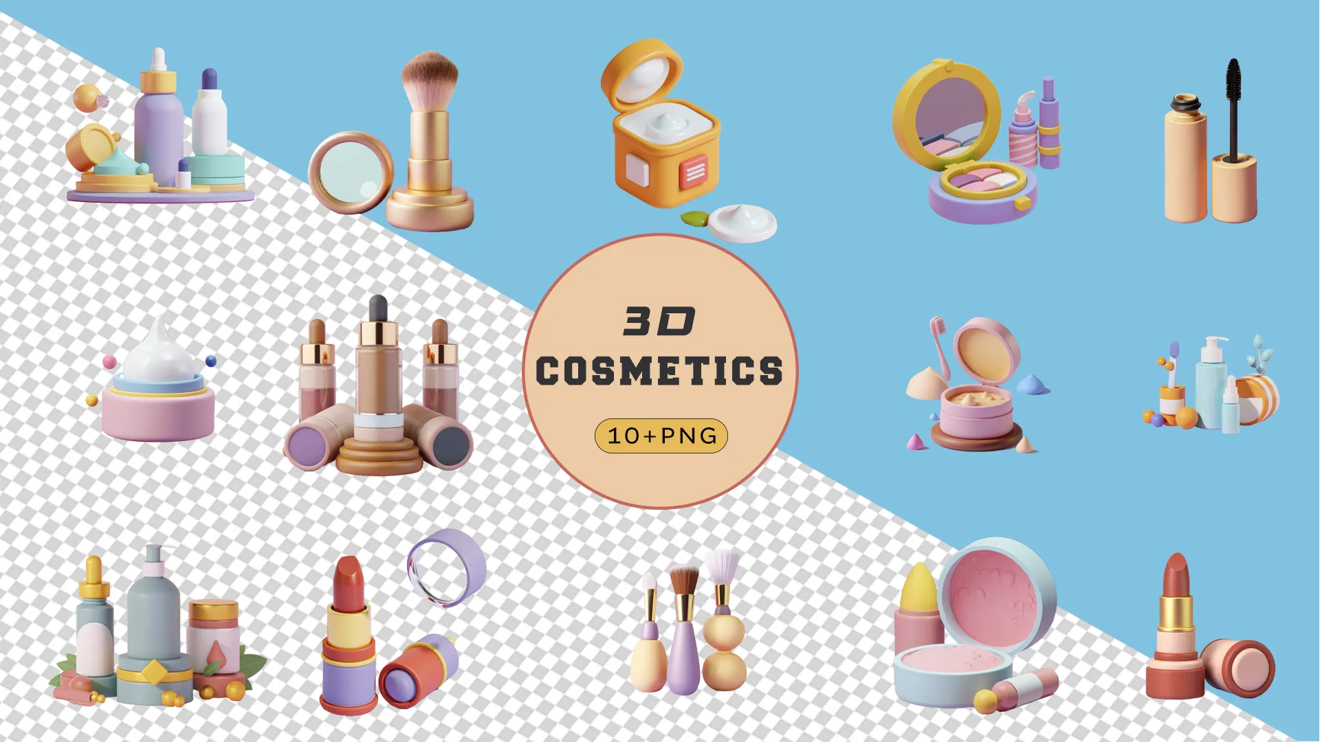 Luxury Skincare Routine 3D Pack for Beauty Blogs image